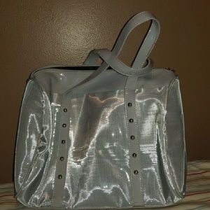 Silver shoulder bag